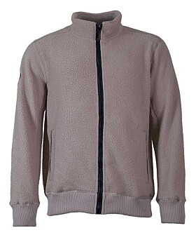 Unisex Sweater Fleece Jacket (Stone)-XL