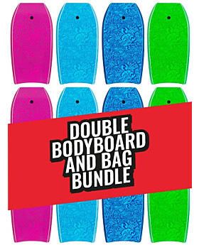 Two Bare Feet Classic Pattern Double Bodyboard and Bag Bundle