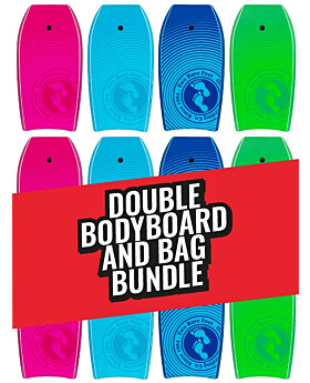 Two Bare Feet Lagoon Double Bodyboard and Bag Bundle (Choice of 33", 37", 41", 42", 44")