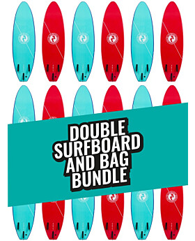 Two Bare Feet Foamy Surfboard & Boardbag Double Package (6ft, 7ft, 8ft)