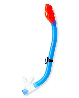 Two Bare Feet Junior Dry Top Silicone Snorkel (Aqua)