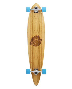 Two Bare Feet "The Chuck" 44in Bamboo Series Longboard Skateboard Complete (Blue Wheels)