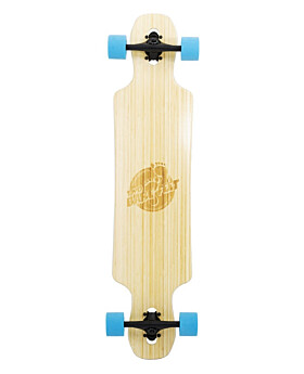 Two Bare Feet "The Hunter" 40in Bamboo Series Longboard Skateboard Complete (Blue Wheels)
