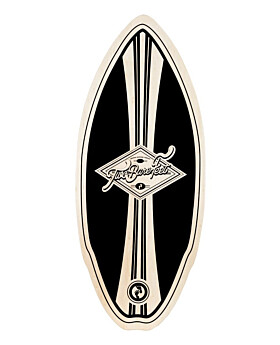 Two Bare Feet Original Boarding Co 41" Skimboard (Black)