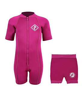 Essentials Baby Swim Kit - Aquatica Wetsuit + Nappy Shorts (Raspberry)