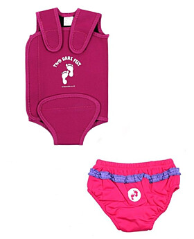 Essentials Baby Swim Kit - Wrap + Swim Nappy (Raspberry)