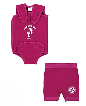 Essentials Baby Swim Kit - Wrap + Nappy Shorts (Raspberry)