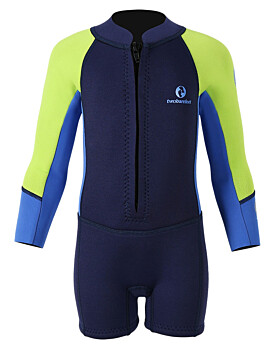 Two Bare Feet Squadron Baby Spring 3/2mm Wetsuit (Lime/ Blue/ Blue)