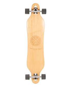 Two Bare Feet Bilbao 42in Canadian Maple Longboard Skateboard Complete (Black Wheels)