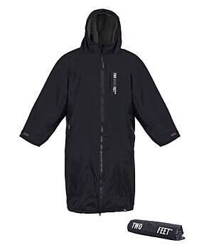 Two Bare Feet Kids Weatherproof Changing Robe with Changing Mat (Black/Charcoal)