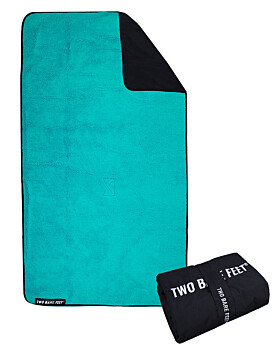 Sherpa Lined Waterproof Beach Travel Blanket (Black/Teal)