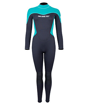 Two Bare Feet SupaFlex 4/3mm Womens Winter Wetsuit (Black/Teal)