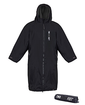 Two Bare Feet Weatherproof Changing Robe with Changing Mat (Black/Charcoal)-Large