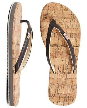 Two Bare Feet Olivia Ladies Sandals (Brown / Cork)