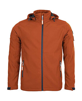 Mens Softshell Waterproof Jacket (Burnt Orange)-Small