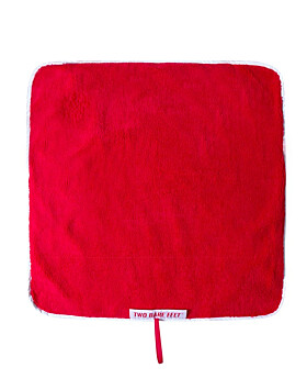 Two Bare Feet Changing Mat (White/Red)