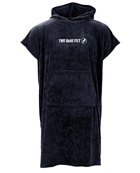 Two Bare Feet Adults Towelling Changing Robe (Black)