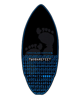Two Bare Feet Cipher 41" Skimboard (Black / Blue)