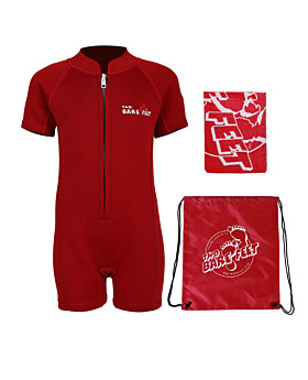 Essentials Baby Swim Kit - Classic Wetsuit + Towel + Bag (Red)