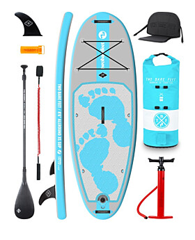 Two Bare Feet Entradia (Allround XS) 8'6" x 34" x 4.75" Inflatable Juniors SUP Ultimate Pack (Aqua)