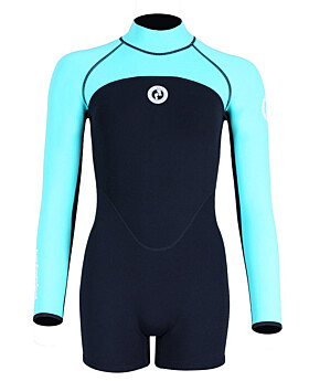 Two Bare Feet Flare 2mm Superstretch Neoprene Womens One Piece (Black/Mint)