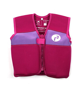 Two Bare Feet Child Swim Float Vest (Raspberry/Lilac)