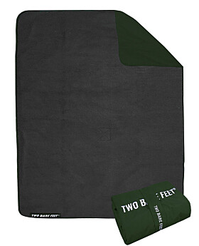 XL Sherpa Lined Waterproof Beach Travel Blanket (Forest/Charcoal)