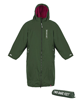 Two Bare Feet Weatherproof Changing Robe with Changing Mat (Forest/Raspberry)