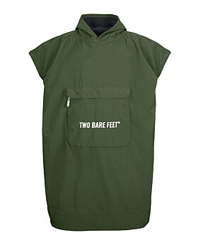 Waterproof Hooded Sleeveless Poncho Changing Robe (Forest/Black)-Medium