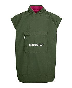 Kids Waterproof Hooded Sleeveless Poncho Changing Robe (Forest/Raspberry)