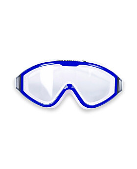 Two Bare Feet Adult Single Lens Swim Goggles (White/Blue)