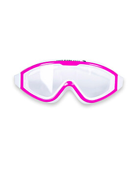 Two Bare Feet Junior Single Lens Swim Goggles (White/Raspberry)