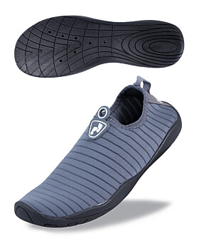 Two Bare Feet Slip On Junior Aqua Shoes (Grey)