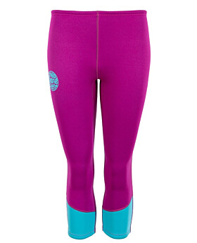 Two Bare Feet Womens Harmony 3mm Capri Wetsuit Pants (Raspberry / Aqua)