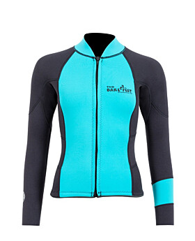 Two Bare Feet Womens Harmony 3mm Long Sleeve Wetsuit Jacket (Mint / Black)