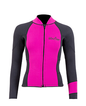 Two Bare Feet Womens Harmony 3mm Long Sleeve Wetsuit Jacket (Raspberry / Black)