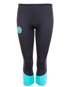 Two Bare Feet Womens Harmony 3mm Capri Wetsuit Pants (Black / Mint)