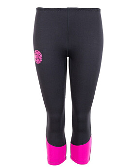 Two Bare Feet Womens Harmony 3mm Capri Wetsuit Pants (Black / Raspberry)