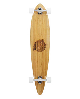 Two Bare Feet "The Chuck" 44in Bamboo Series Longboard Skateboard Complete (White Wheels)