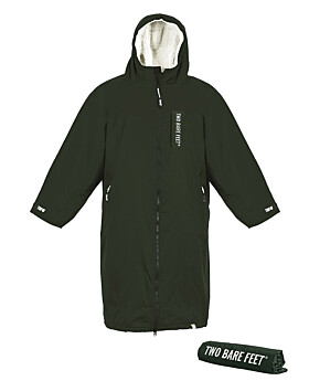 Two Bare Feet Weatherproof Changing Robe with Changing Mat (Khaki/Cream)-Medium