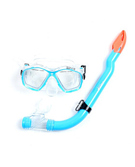 Two Bare Feet Childrens PVC Snorkel & Mask Set (Aqua)