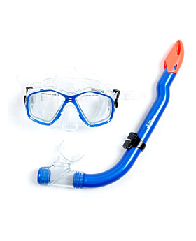 Two Bare Feet Childrens PVC Snorkel & Mask Set (Blue)