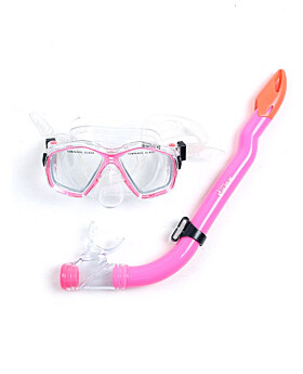 Two Bare Feet Childrens PVC Snorkel & Mask Set (Pink)