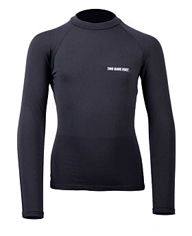 Two Bare Feet Junior Crew Neck Thermal Long Sleeve Rash Vest (Black)-XL