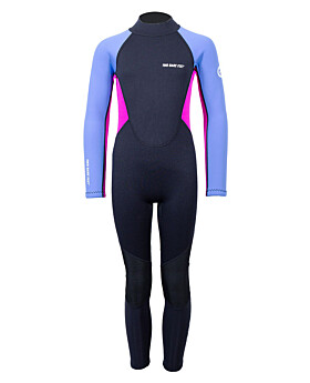 Two Bare Feet Two Tone 2.5mm Full Length Junior Wetsuit (Cornflower Blue / Raspberry)-3XL