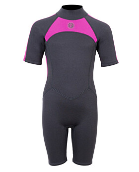 Two Bare Feet Flare 2.5mm Junior Shorty Wetsuit (Black/Raspberry)-3XL