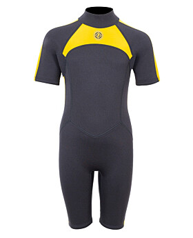 Two Bare Feet Flare 2.5mm Junior Shorty Wetsuit (Black/Yellow)-3XL