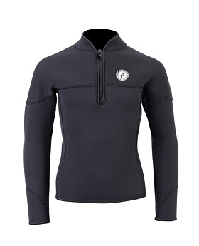 Two Bare Feet Junior Heritage Half Zip 3mm Wetsuit Jacket (Black)