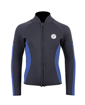 Two Bare Feet Junior Perspective Full Zip 2.5mm Wetsuit Jacket (Black/Blue)