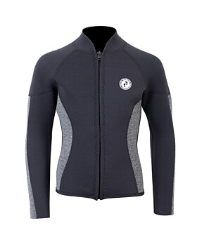 Two Bare Feet Junior Perspective Full Zip 2.5mm Wetsuit Jacket (Black/Grey)